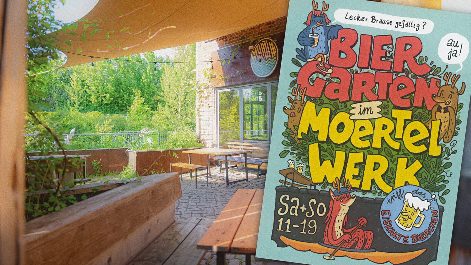 Wir eröffnen den Biergarten im Mortelwerk am 1. Mai